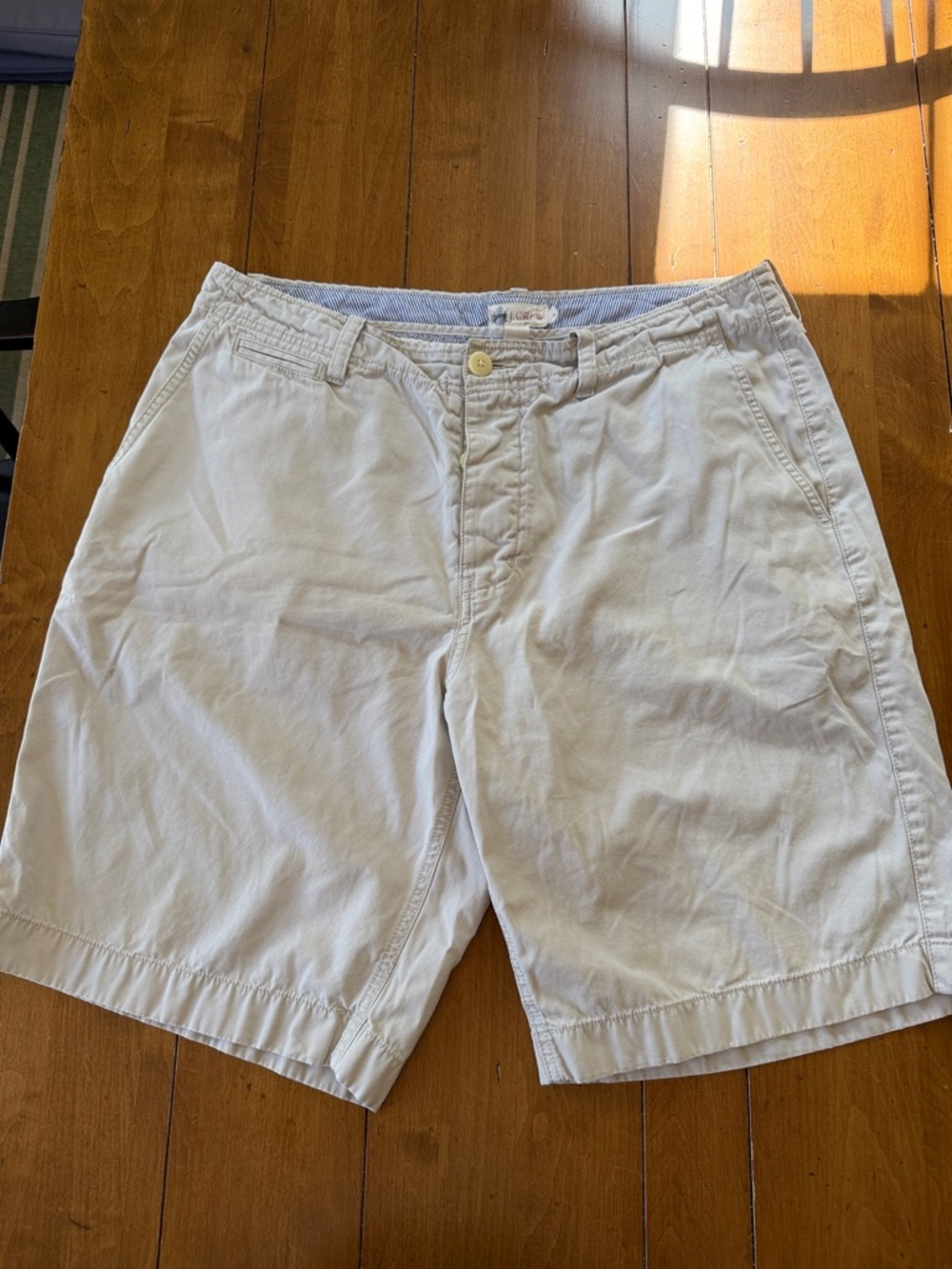 J. Crew Light Beige Flat-Front Men's Shorts